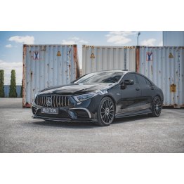 Накладки сплиттеры на пороги на Mercedes CLS C257 AMG-Line